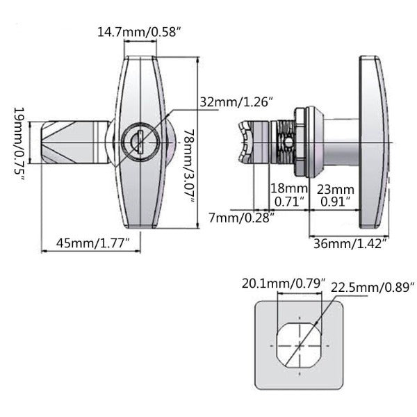 poignée serrure avec clé