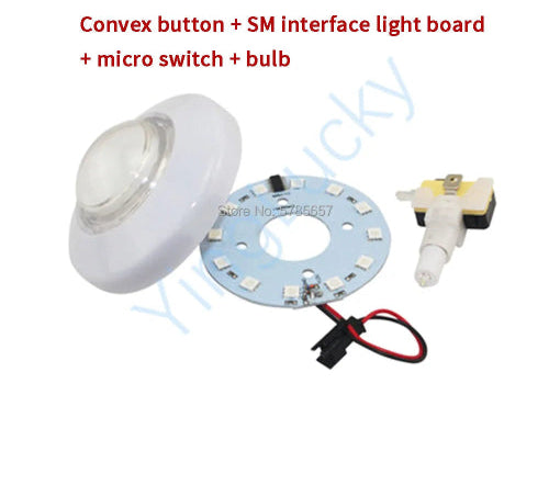 bouton led rgb, DC 12V, 76mm