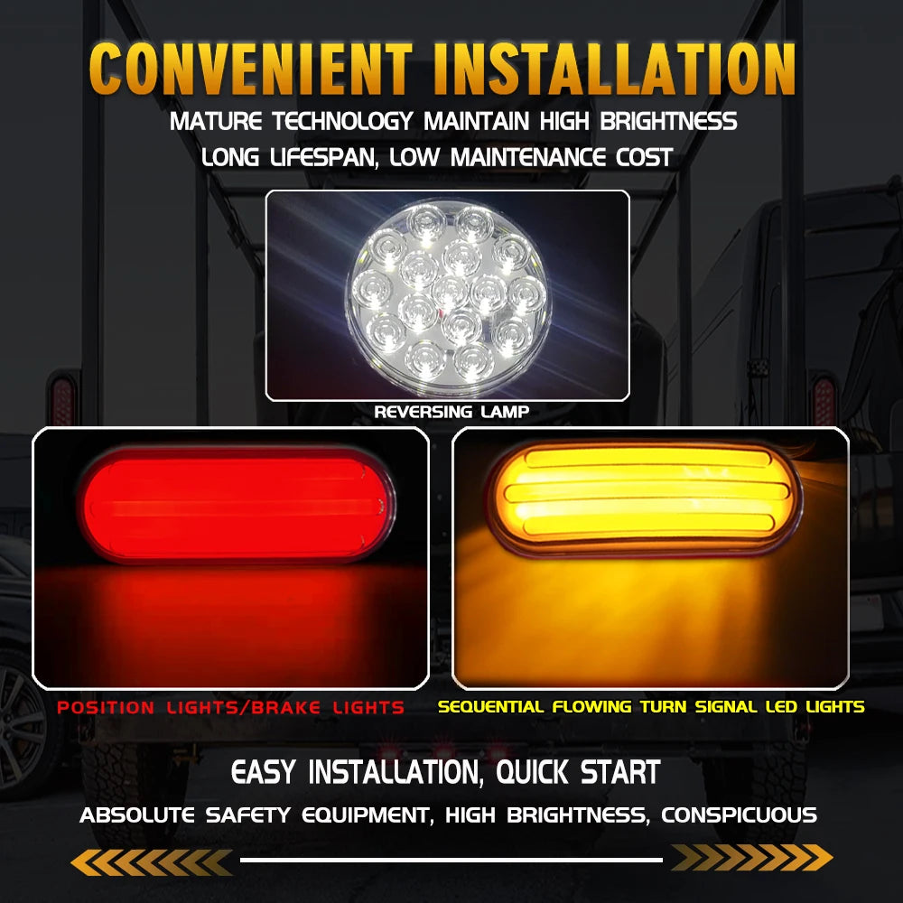 feux camion remorque
2pcs 12-24V 90LED