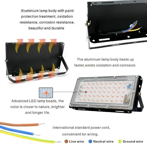 50W LED projector
 red green or blue