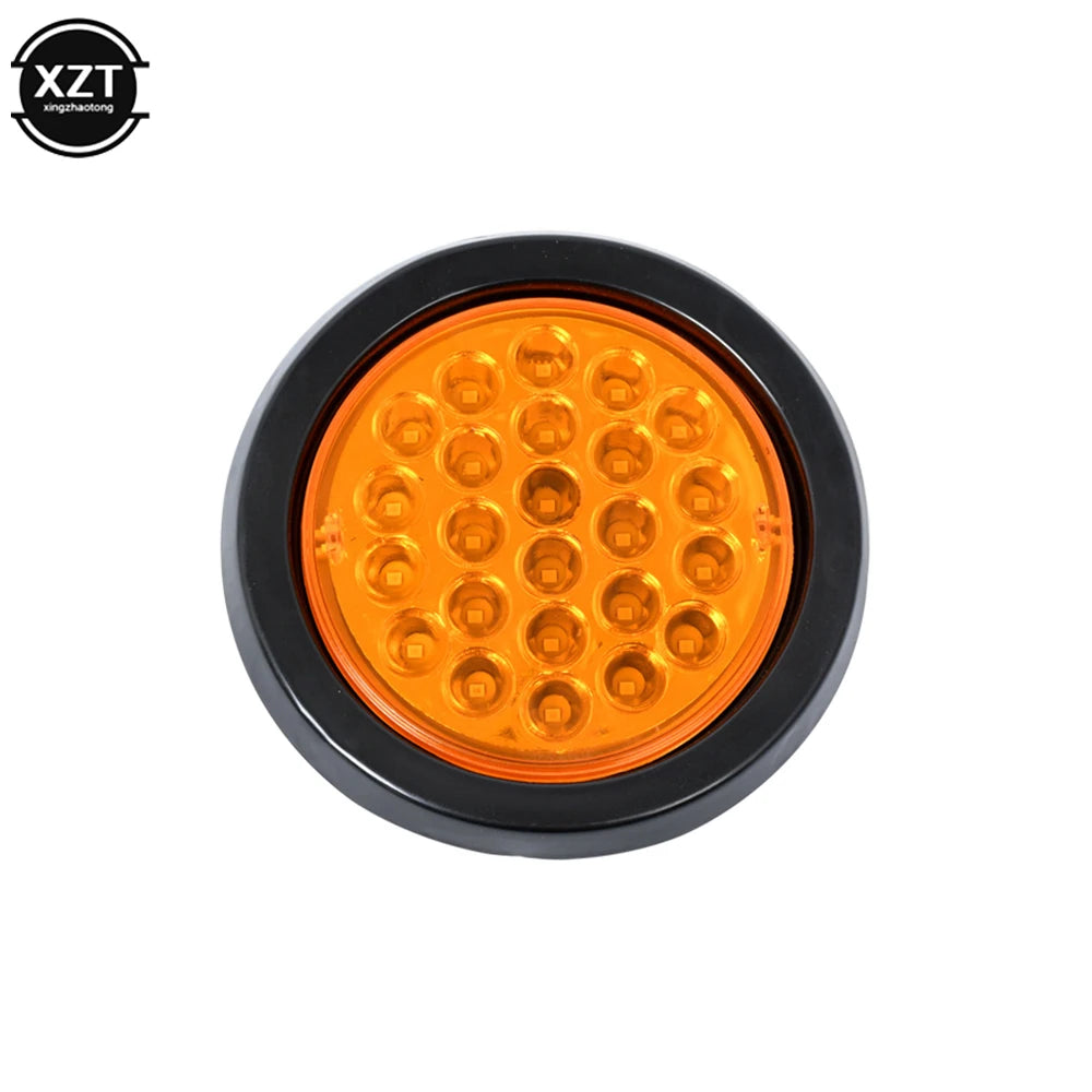 Feu arrière rond  12V 24V 24 LED