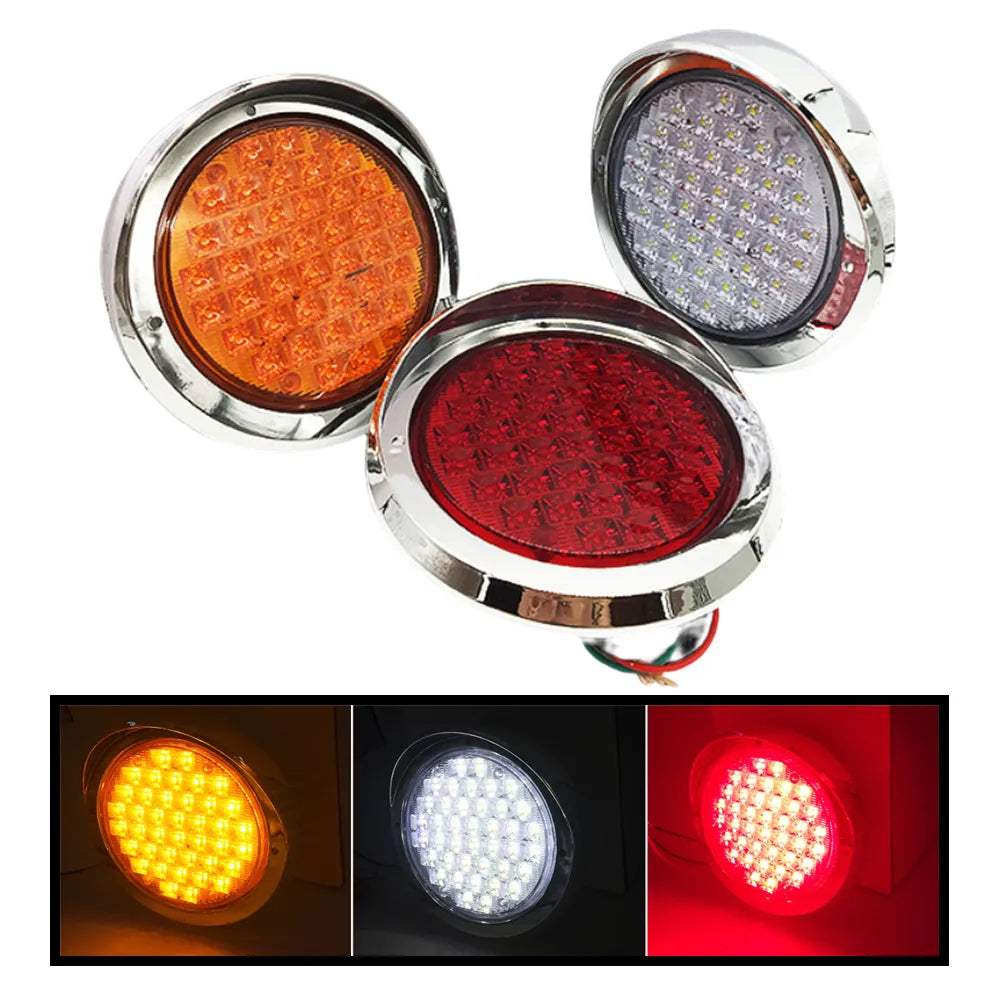 round lights 12V 24V
 brake light, turn signal, reversing light,