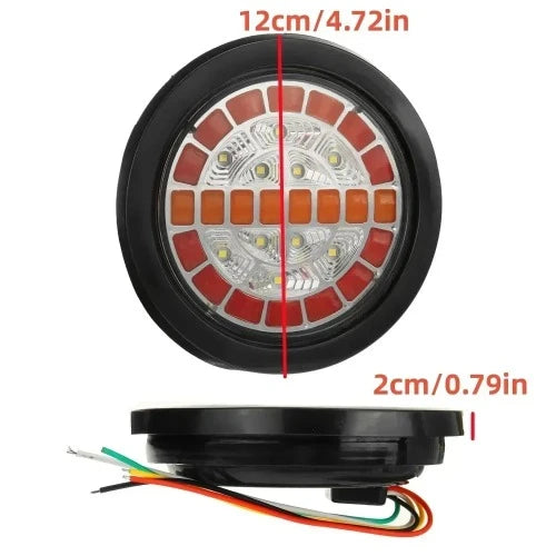 feux camion remorque rond 12v 24v