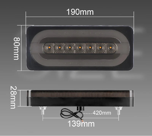 feu pour camion remorque 
3 in 1 LED  12V 24V