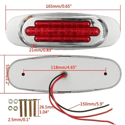 12 24 volt truck clearance light