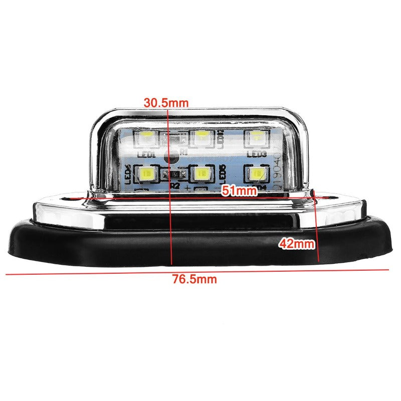 2pcs 12V 24V
 numberplate