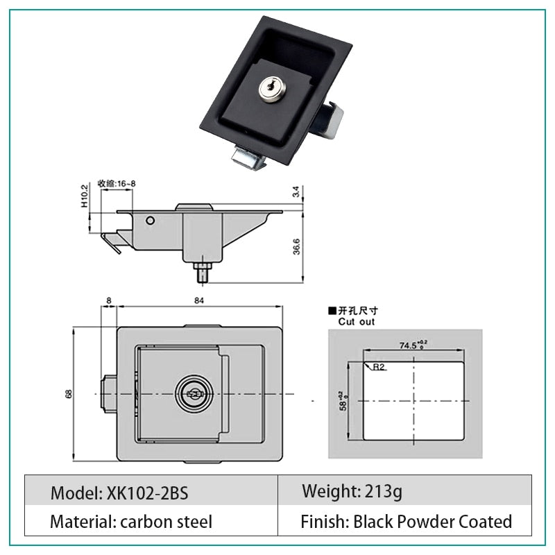 black or stainless steel handle with or without key